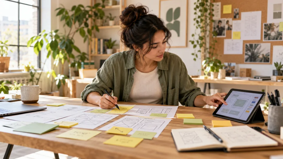 UX designer mapping a digital product experience